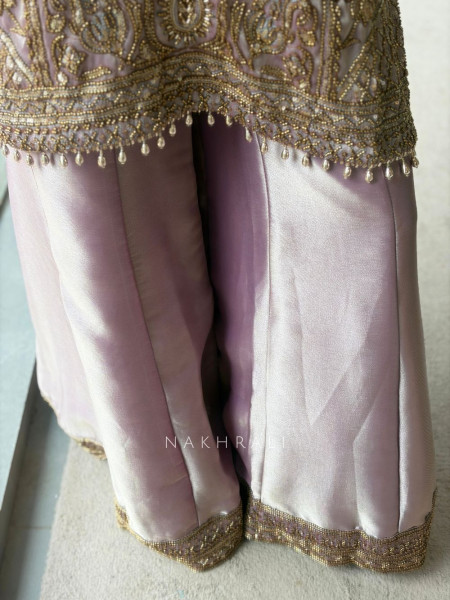 Sienna Purple Sharara Suit Set