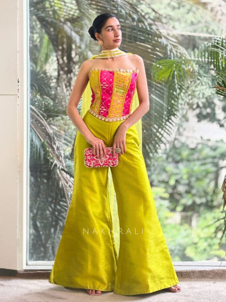 Carnival Glow Corset Top Palazzo