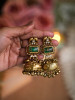 Nayantara Green Antique Jhumka Earrings