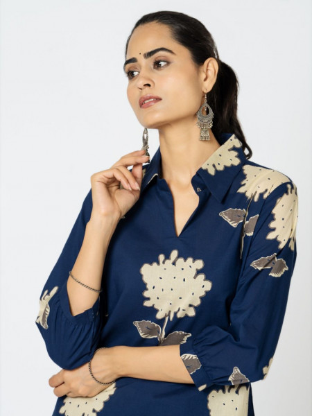 Neyra Blue Printed Co-ord Set