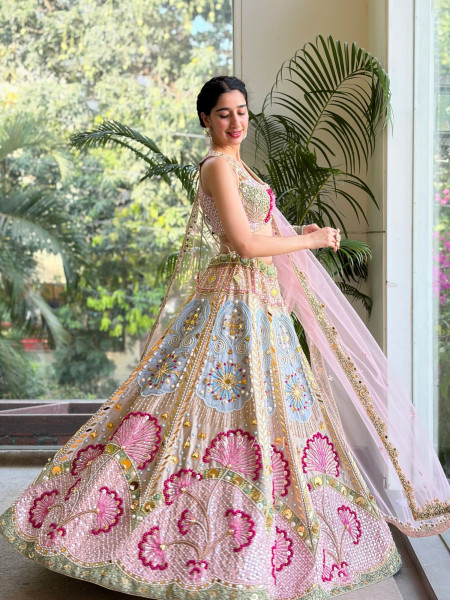 Miraya Multicolor Lehenga Set with Beads and Sequin Work
