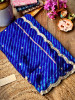 Chhavi Blue Leheriya Saree with Sequin Zari Work