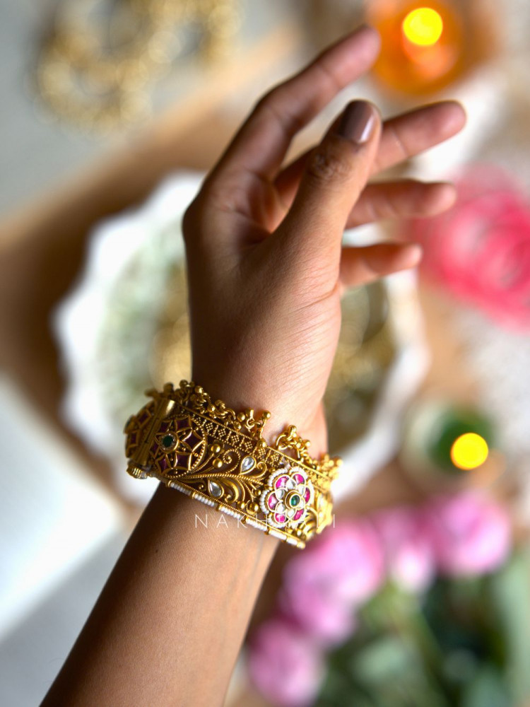 Image of Pushpika Floral Heritage Bangles
