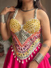 Sheesha Choli – Mirror Work on White Corset Blouse