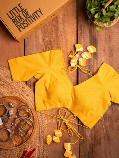 Sunbeam Yellow Cotton Tie-Back Blouse