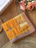 Koshira Yellow Pure Dola Silk Saree WIth Gotta Patti, Resham &amp; Scalloped Zari Border