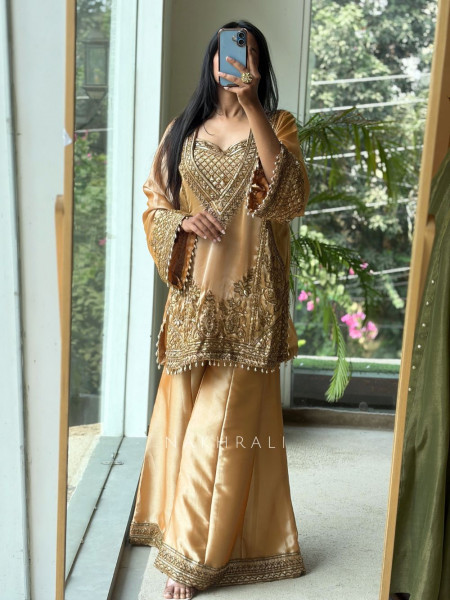 Sienna Mustard  Sharara Suit Set
