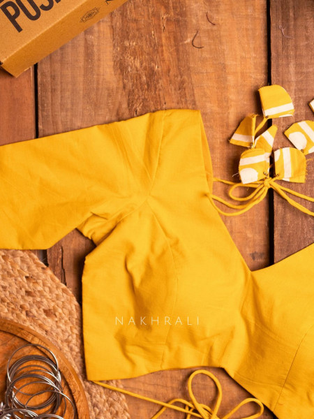 Sunbeam Yellow Cotton Tie-Back Blouse
