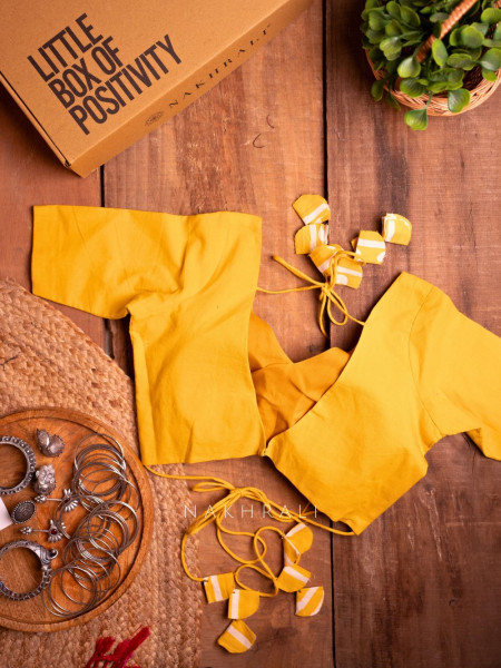 Sunbeam Yellow Cotton Tie-Back Blouse