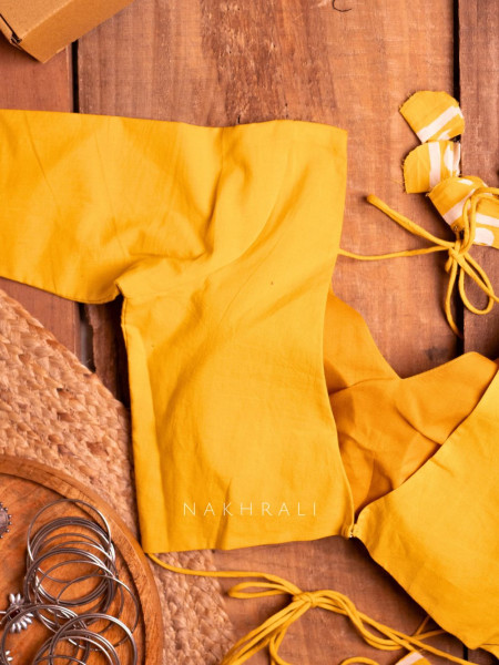 Sunbeam Yellow Cotton Tie-Back Blouse