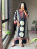 Rekha Black Printed Pant Kurta Set with Tassel Detail