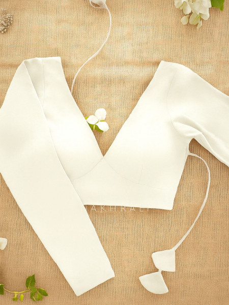 Gajgamini White Solid Blouse Collection