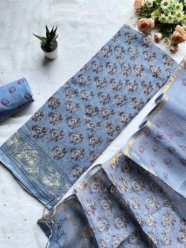 kota cotton dress materials Pure Kota Cotton Embroidery Work Dress Material My Store
