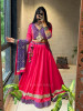 Garba Glam Magenta Crop Top Lehenga- Dandiya Diva Collection