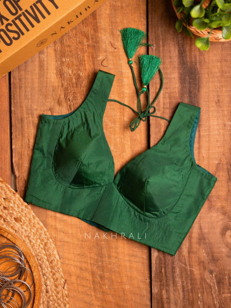 Emerald Allure Cotton Silk Blouse