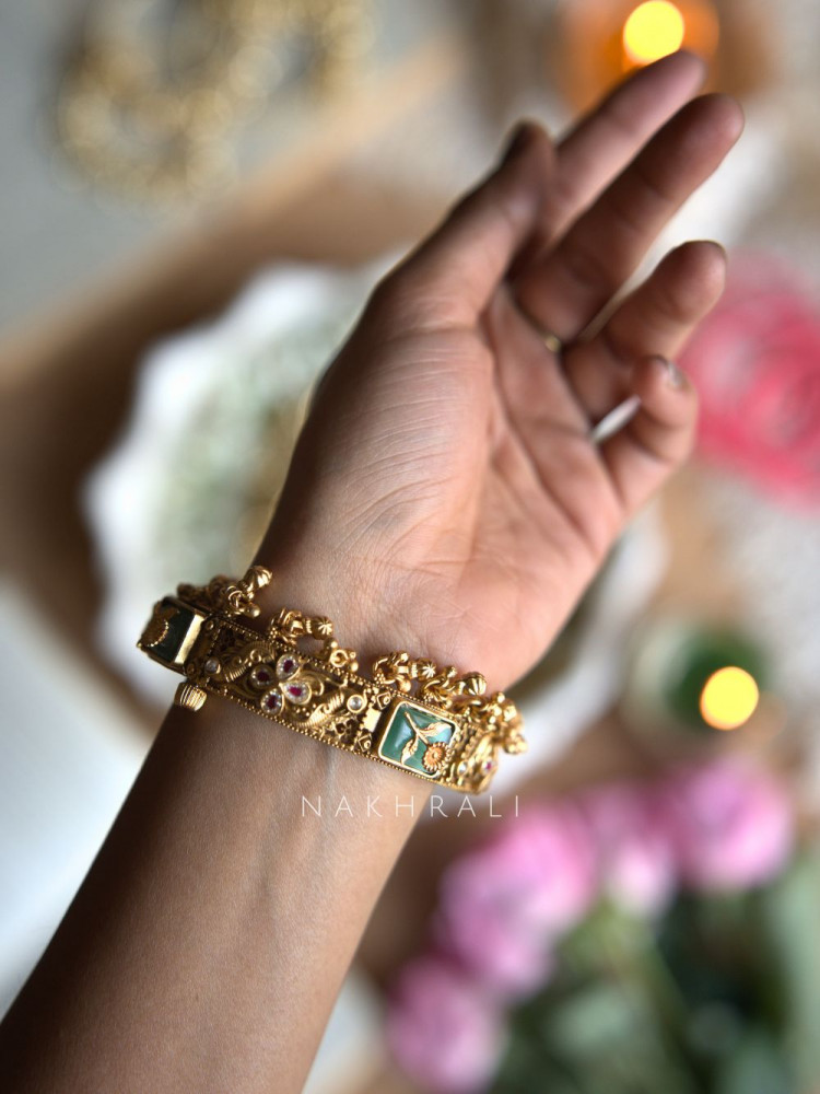 Image of Vanshika Motif Heritage Bangles (Set of 2)