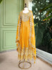 Tanira Mustard Mirror Work Anarkali Set with Embroidered Dupatta