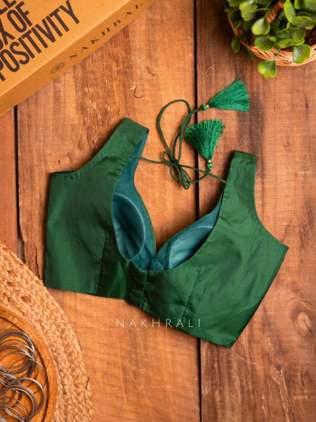 Emerald Allure Cotton Silk Blouse