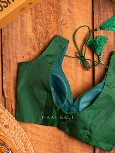 Emerald Allure Cotton Silk Blouse
