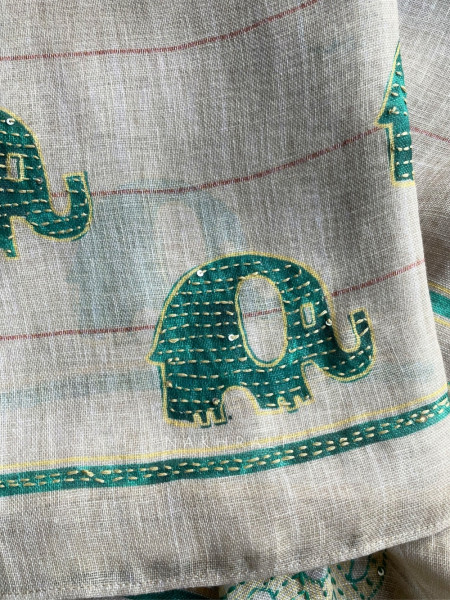 Gaj Yellow Weave Dress Material