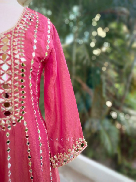 Aaranya Gajari Mirror Embroidered Anarkali Set
