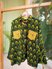 Banjara Green Cotton Oversized Shirt with Dandelion Inspired Print
