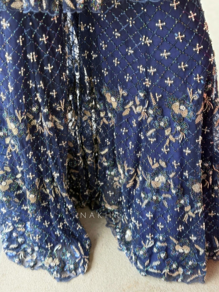 Sylvara Blue Indo Western Palazzo Set