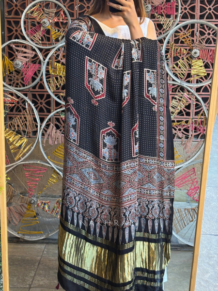 Sirelle Softfall Black Modal Silk Dupatta