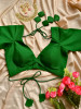 Heer Solid Green Cotton Silk Blouse