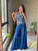 Kriyara Blue Indo-Western Palazzo Set with Embroidered Jacket