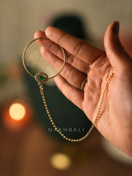 Aishwarya Bridal Polki Set with Nath and Matha Patti