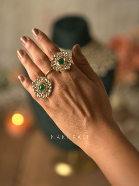 Aishwarya Bridal Polki Set with Nath and Matha Patti