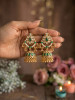Kundalika Green Jhumka Earrings