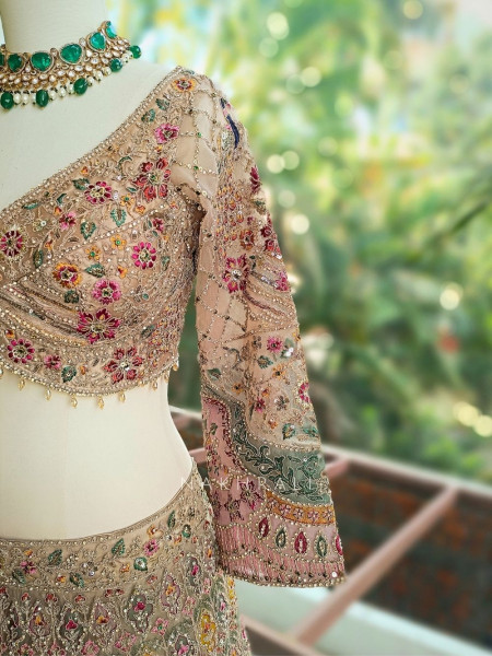 Kashvika Brown Lehenga Set with Sequin Embroidery