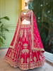 Noor-e-Gul Red Bridal Lehenga with Zari &amp; Sequin Work
