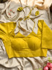 Wabi-Sabi Solid Yellow Linen Blouse