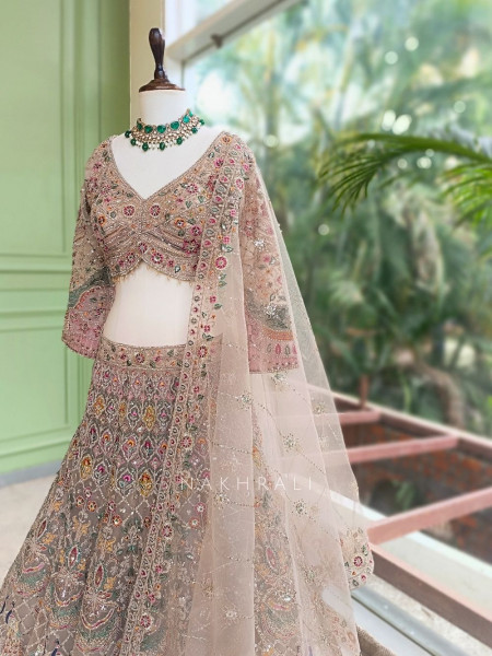 Kashvika Brown Lehenga Set with Sequin Embroidery