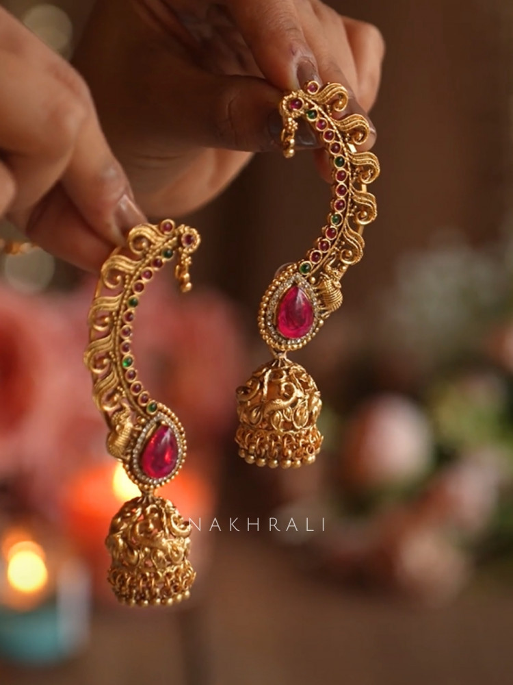 Image of Vani Golden Vineyard Multi Beaded Ear Cuff