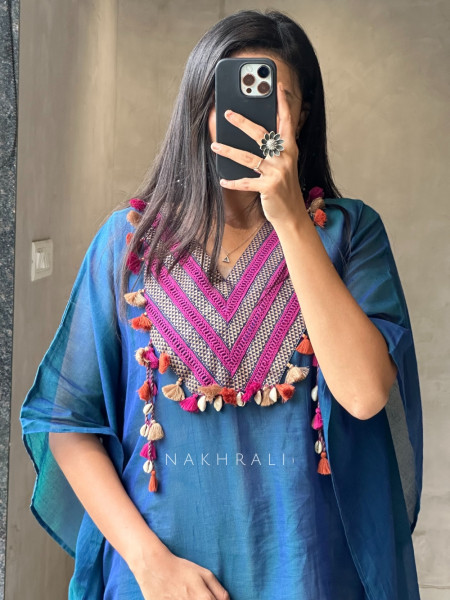 Meher Blue Kaftan Set
