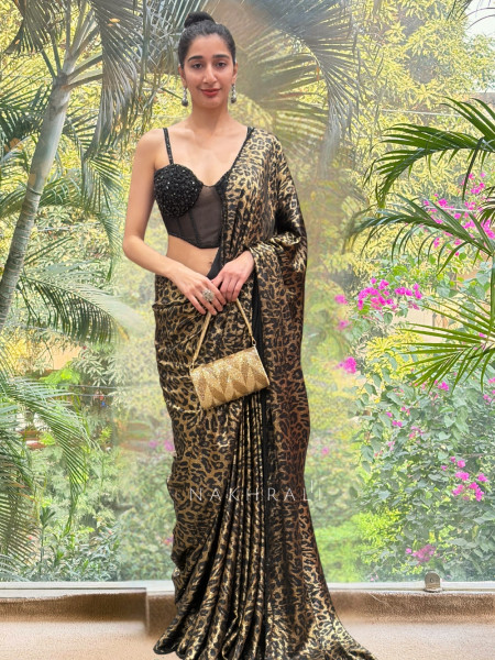 Noir Wild Black Pre-Draped Saree