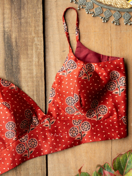 Ruby Red Modal Spaghetti Blouse