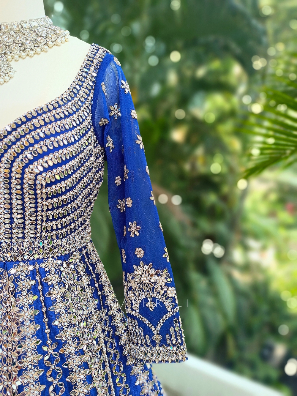 Vanshika Blue  Anarkali with Embroidered Dupatta