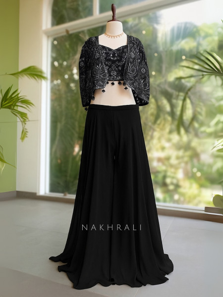 Midnight Aura Indo-Western Set