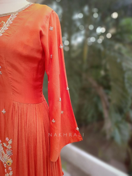 Sunflare Chic Orange Indowestern Palazzo Set