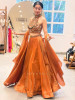 Kairava Rust Zari and Bead Embellished Lehenga Set