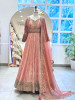 Mrigya Onion Pink Anarkali Suit Set With Hand Embellished Zari &amp; Sequin Work