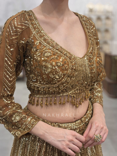 Regalia Bronze Embroidered Lehenga
