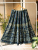 Jhoom Blue Modal Silk Ajrakh Skirt – Nature’s Bloom