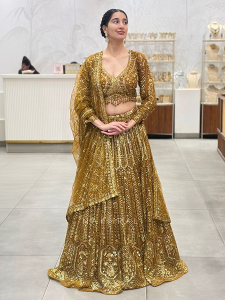 Regalia Bronze Embroidered Lehenga