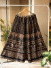 Jhoom Black Modal Silk Ajrakh Skirt – Nature’s Bloom